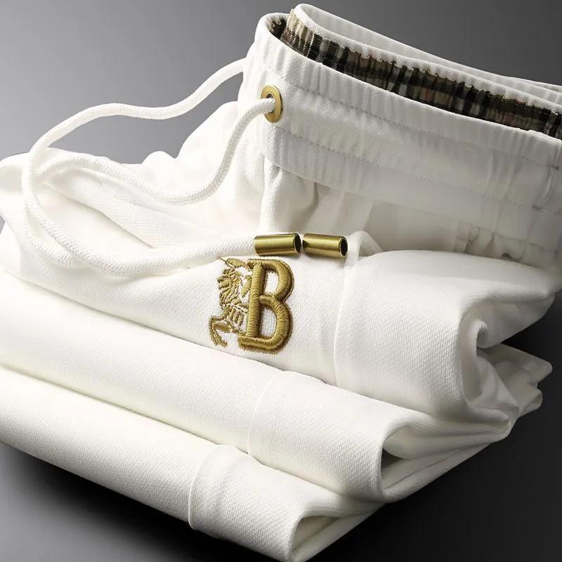 B logo Cotton Blend Trousers