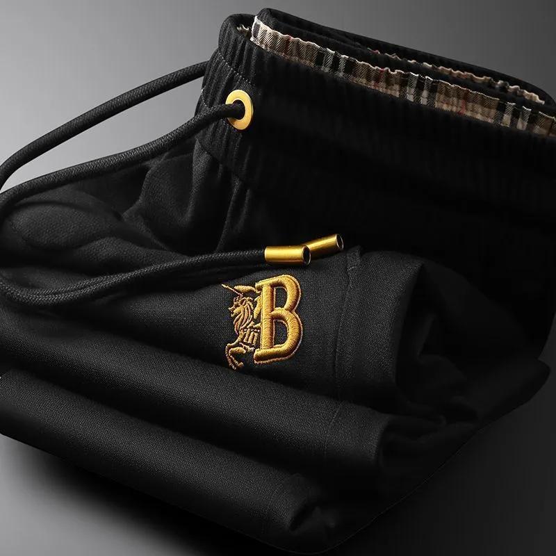 B logo Cotton Blend Trousers