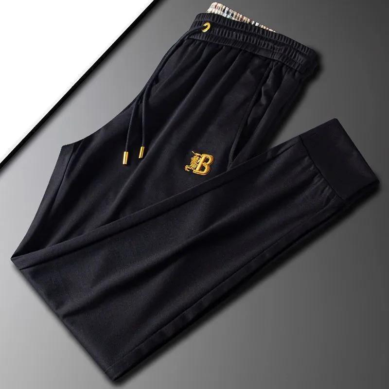 B logo Cotton Blend Trousers