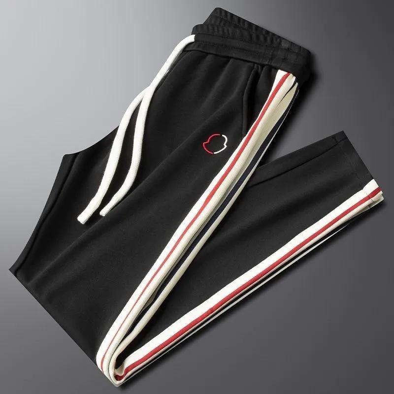 Men's Solid  Stripe Cotton Blend Trousers